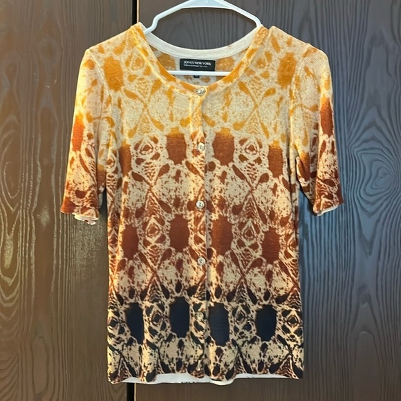 Jones New York Multicolor Button-Up Cardigan - Picture 1 of 5